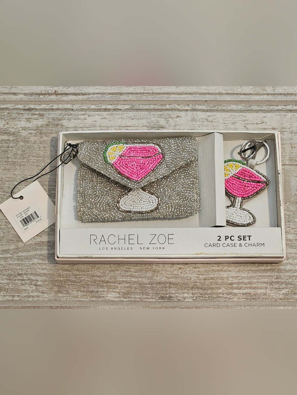 Rachel Zoe 2 Pc Set Card Case & Charm
